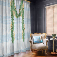 Hawai'i Paniolo Maile Twisted Lei Window Curtain Winter White