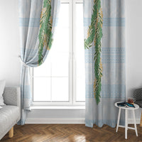 Hawai'i Paniolo Maile Twisted Lei Window Curtain Winter White
