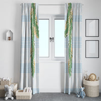 Hawai'i Paniolo Maile Twisted Lei Window Curtain Winter White