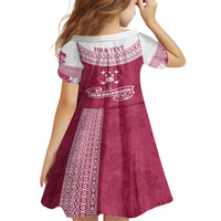 Personalised Fiji Adi Cakobau School Family Matching Short Sleeve Bodycon Dress and Hawaiian Shirt ACS Old Girls Lotus Mix Masi LT7 - Polynesian Pride