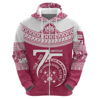 Personalised Fiji Adi Cakobau School Hoodie ACS Old Girls Lotus Mix Masi LT7 - Polynesian Pride