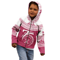 Personalised Fiji Adi Cakobau School Kid Hoodie ACS Old Girls Lotus Mix Masi LT7 - Polynesian Pride