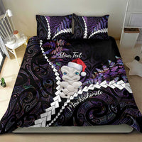 New Zealand Personalised Bedding Set Meri Kirihimete Kowhaiwhai Mix Paua Shell - Amethys