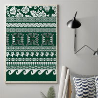 Hawaii Rainbow Warriors Christmas Canvas Wall Art Kakau Motifs LT7 - Polynesian Pride