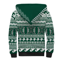 Hawaii Rainbow Warriors Christmas Sherpa Hoodie Kakau Motifs LT7 - Polynesian Pride