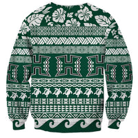 Hawaii Rainbow Warriors Christmas Sweatshirt Kakau Motifs LT7 - Polynesian Pride