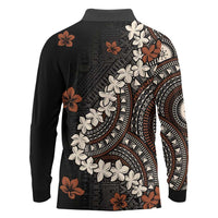 Bula Fiji Women's Day Long Sleeve Polo Shirt Classic Masi Tapa