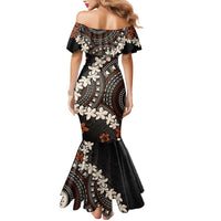 Bula Fiji Women's Day Mermaid Dress Classic Masi Tapa