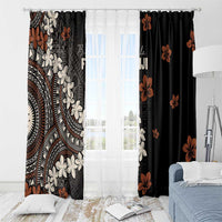 Bula Fiji Women's Day Window Curtain Classic Masi Tapa