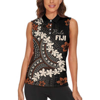 Bula Fiji Women's Day Women Sleeveless Polo Shirt Classic Masi Tapa