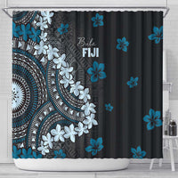 Bula Fiji Women's Day Shower Curtain Indigo Masi Tapa