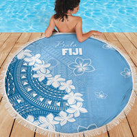 Bula Fiji Women's Day Beach Blanket Turquoise Masi Tapa LT7