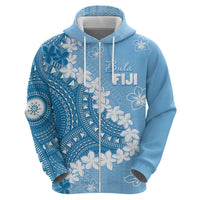 Bula Fiji Women's Day Hoodie Turquoise Masi Tapa