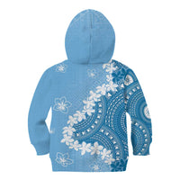 Bula Fiji Women's Day Kid Hoodie Turquoise Masi Tapa