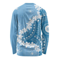 Bula Fiji Women's Day Long Sleeve Shirt Turquoise Masi Tapa LT7 - Polynesian Pride