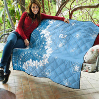 Bula Fiji Women's Day Quilt Turquoise Masi Tapa LT7 - Polynesian Pride