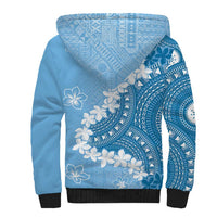 Bula Fiji Women's Day Sherpa Hoodie Turquoise Masi Tapa