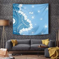 Bula Fiji Women's Day Tapestry Turquoise Masi Tapa LT7