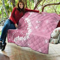 Bula Fiji Women's Day Quilt Pink Masi Tapa