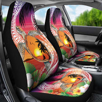 Polynesian Dreamy Turtle Car Seat Cover Sunset Scenery