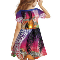 Polynesian Dreamy Turtle Family Matching Mermaid Dress and Hawaiian Shirt Sunset Scenery LT7 - Polynesian Pride