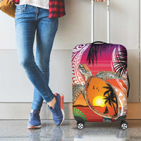 Polynesian Dreamy Turtle Luggage Cover Sunset Scenery LT7 - Polynesian Pride