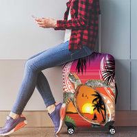 Polynesian Dreamy Turtle Luggage Cover Sunset Scenery LT7 - Polynesian Pride
