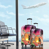 Polynesian Dreamy Turtle Luggage Cover Sunset Scenery LT7 - Polynesian Pride