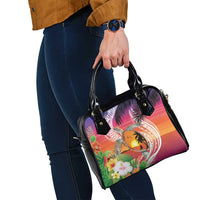 Polynesian Dreamy Turtle Shoulder Handbag Sunset Scenery