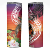 Polynesian Dreamy Turtle Skinny Tumbler Sunset Scenery LT7 Art - Polynesian Pride