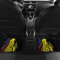 New Caledonia Kanaky Car Mats Stylized Fleche Faitiere With Kagu Bird