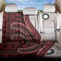 Bula Fiji Vintage Tapa Back Car Seat Cover Kaivity Masi Wave Motifs - Red LT7 One Size Red - Polynesian Pride