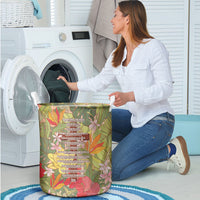 Mahalo Hawaii - Ka Pule a ka Haku Laundry Basket Tropical Flowers