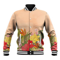 Mahalo Hawaii - Ka Pule a ka Haku Baseball Jacket Tropical Flowers
