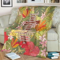 Mahalo Hawaii - Ka Pule a ka Haku Blanket Tropical Flowers