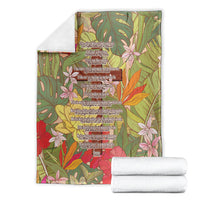 Mahalo Hawaii - Ka Pule a ka Haku Blanket Tropical Flowers