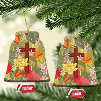 Mahalo Hawaii - Ka Pule a ka Haku Ceramic Ornament Tropical Flowers