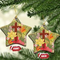Mahalo Hawaii - Ka Pule a ka Haku Ceramic Ornament Tropical Flowers