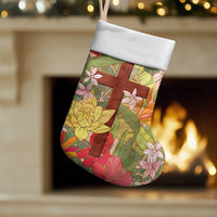 Mahalo Hawaii - Ka Pule a ka Haku Christmas Stocking Tropical Flowers