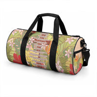 Mahalo Hawaii - Ka Pule a ka Haku Duffle Bag Tropical Flowers