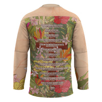 Mahalo Hawaii - Ka Pule a ka Haku Hockey Jersey Tropical Flowers