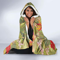 Mahalo Hawaii - Ka Pule a ka Haku Hooded Blanket Tropical Flowers