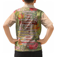 Mahalo Hawaii - Ka Pule a ka Haku Kid Hawaiian Shirt Tropical Flowers