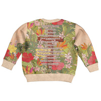 Mahalo Hawaii - Ka Pule a ka Haku Kid Ugly Christmas Sweater Tropical Flowers