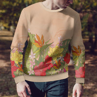 Mahalo Hawaii - Ka Pule a ka Haku Ugly Christmas Sweater Tropical Flowers