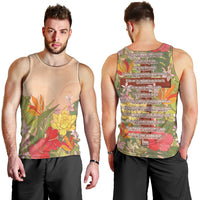 Mahalo Hawaii - Ka Pule a ka Haku Men Tank Top Tropical Flowers