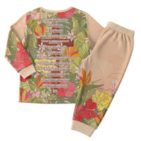 Mahalo Hawaii - Ka Pule a ka Haku Christmas Pajama Set Tropical Flowers