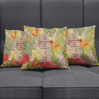 Mahalo Hawaii - Ka Pule a ka Haku Pillow Cover Tropical Flowers