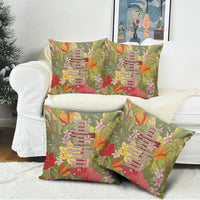 Mahalo Hawaii - Ka Pule a ka Haku Pillow Cover Tropical Flowers