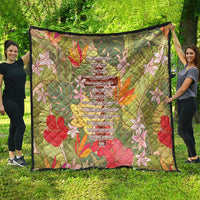 Mahalo Hawaii - Ka Pule a ka Haku Quilt Tropical Flowers